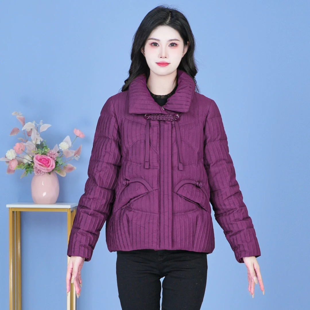 【SJYF2628】2024年秋冬新款新中式时尚洋气宽松保暖加厚显瘦羽绒服