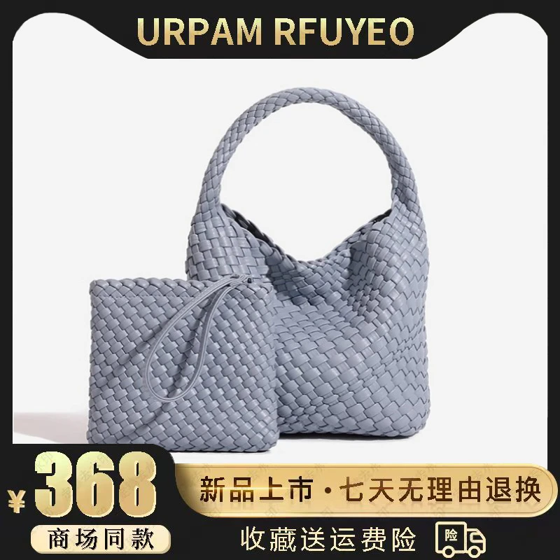 手工编织包包女百搭手提包2025新款高级感时尚单肩斜挎水桶包