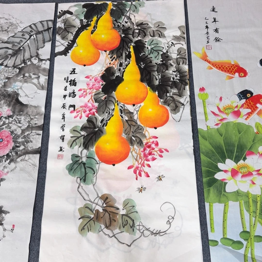 国画三尺尺寸50X100纯手绘作品