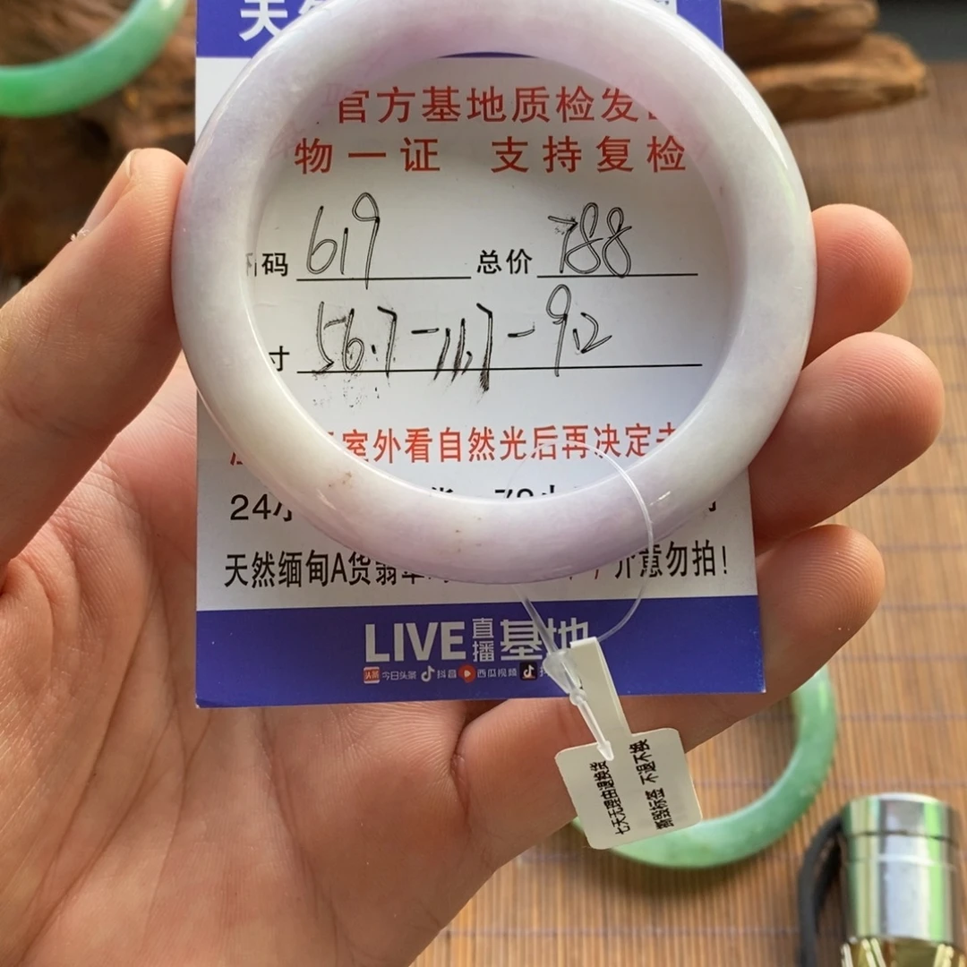 翡翠未镶嵌手镯619