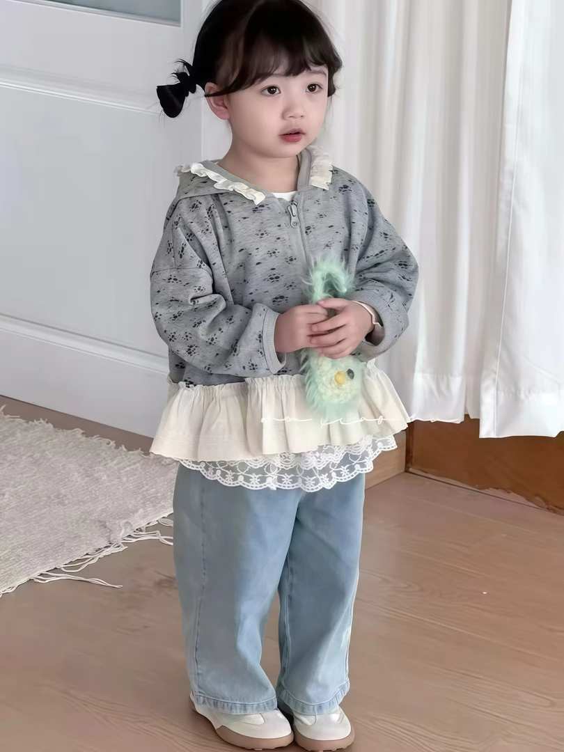 女童外套春秋款2025新款宝宝洋气公主连帽上衣春季儿童衣服小童装
