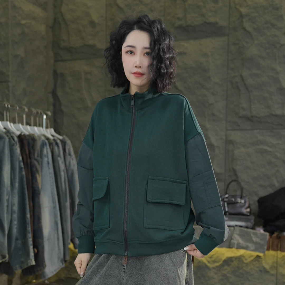 C44 春季新款外套慵懒风外套女宽松休闲长袖大版春秋外套