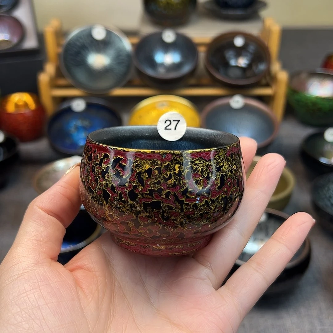 茶盏大漆禅定麒麟