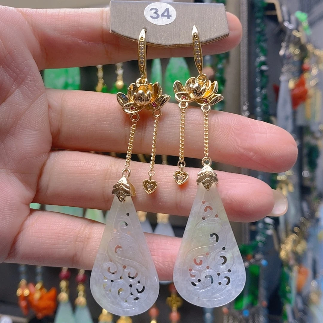 未镶嵌翡翠耳饰翡翠