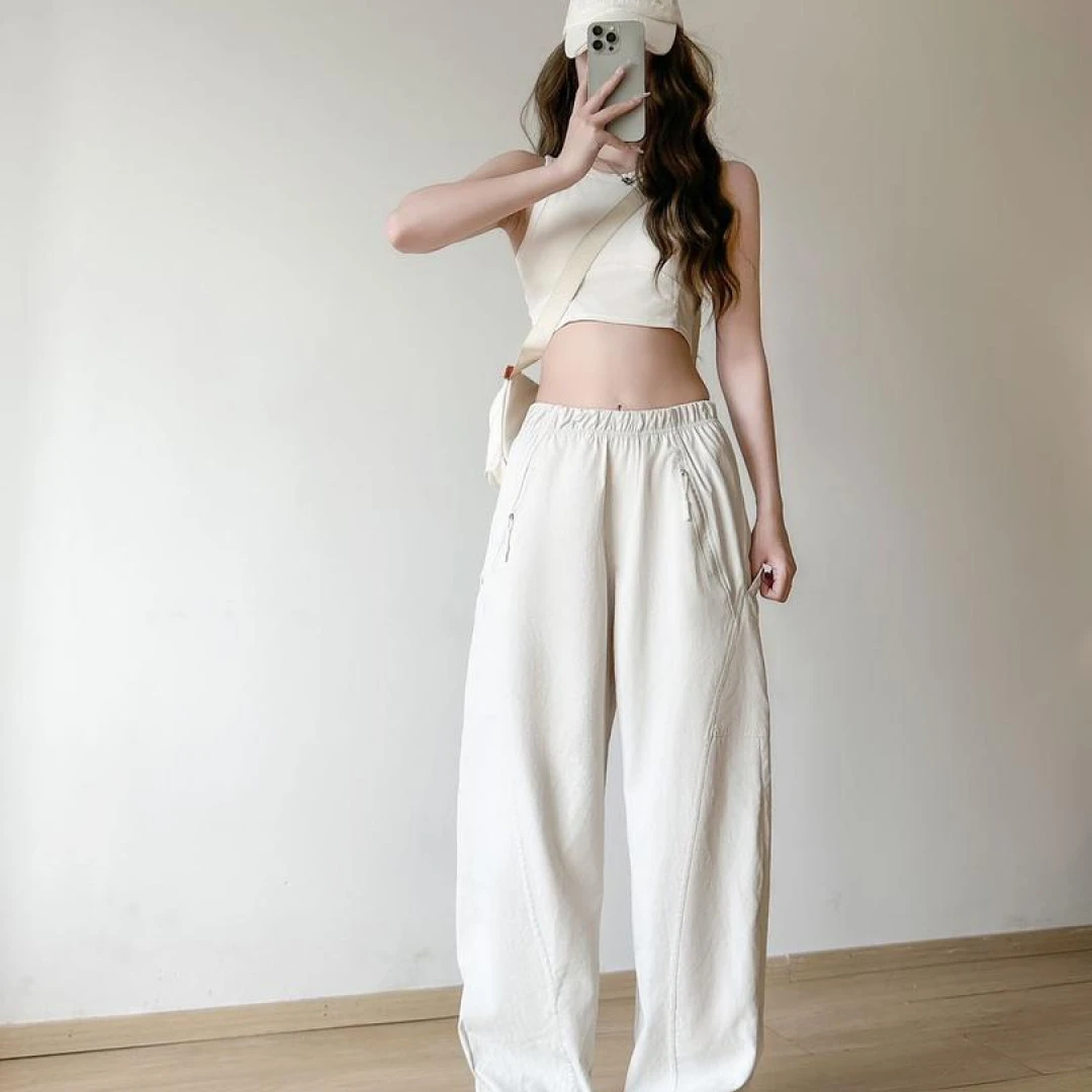 【小小101私人定制】辣妹弯刀工装裤简约百搭时尚阔腿裤XPZ