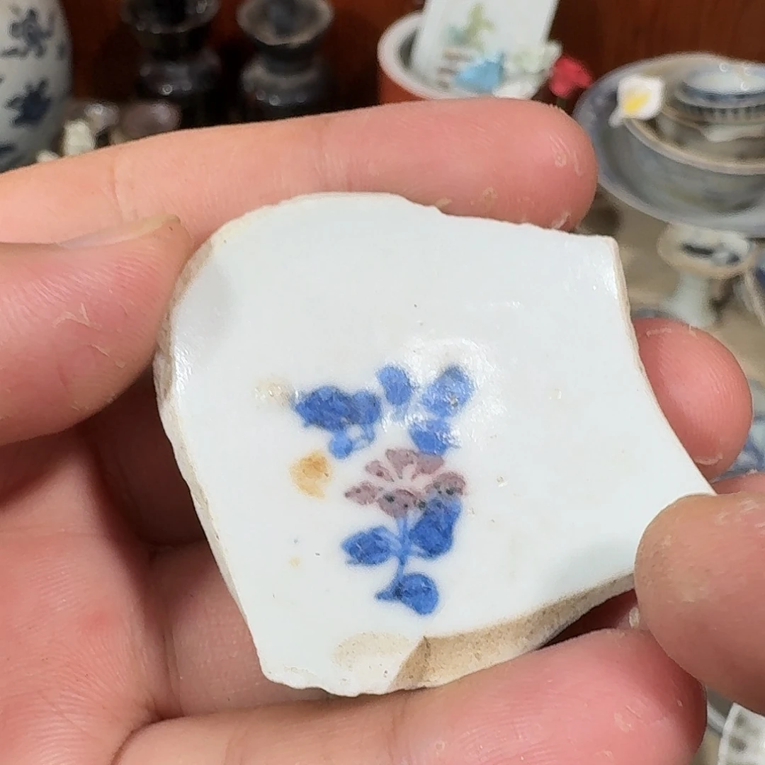 梦***瓷片青花釉里红瓷片标本，顺丰包邮