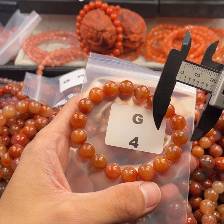 南红玛瑙未镶嵌多样性发货默认微瑕称重10mm