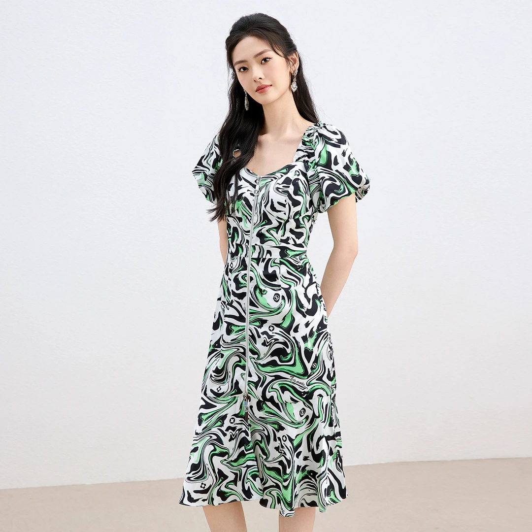 【七语专属】EVA OUXIU/伊华欧秀连衣裙E22AQ7215