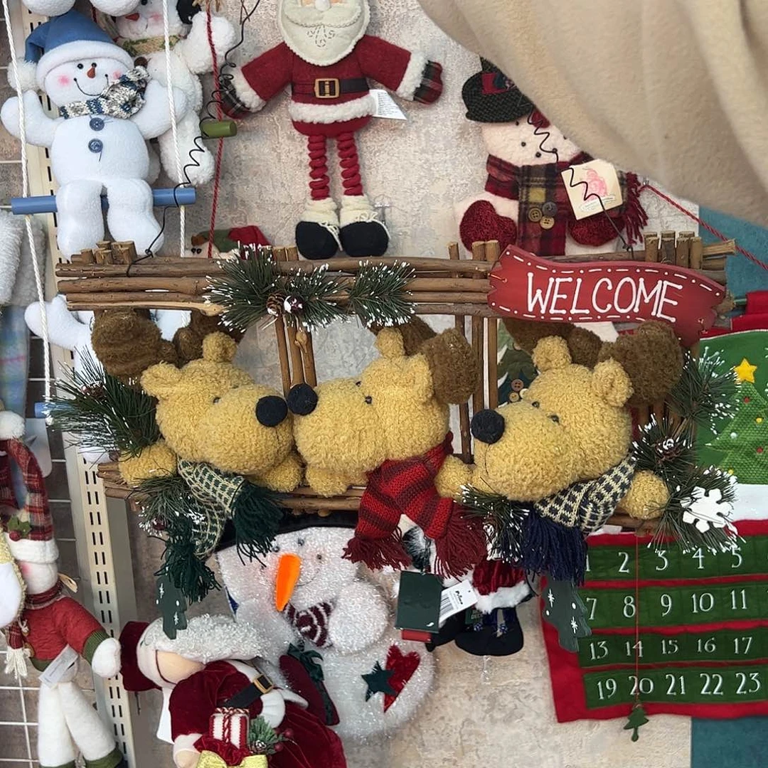 毛绒三个小鹿藤圈