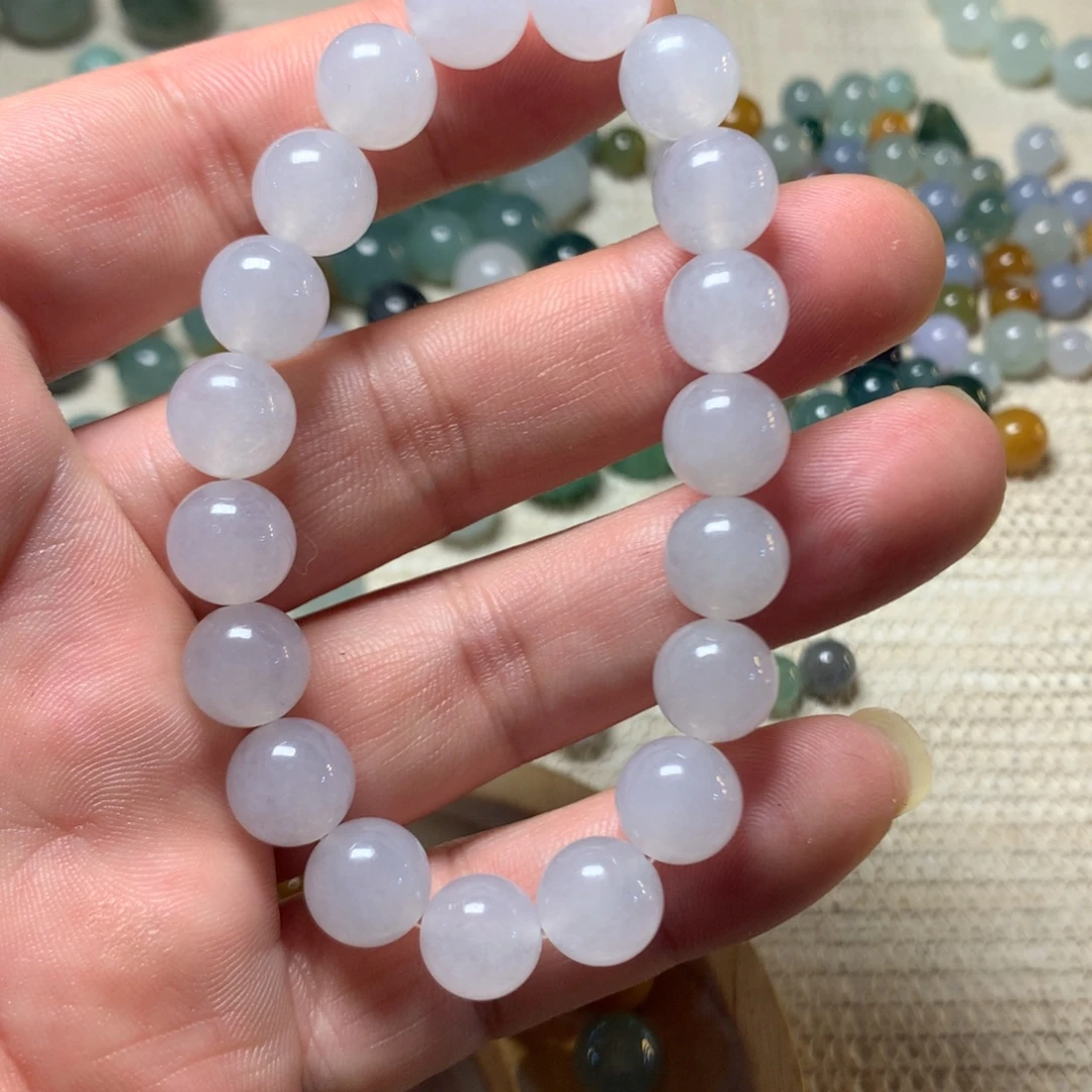 翡翠散珠卡10珠子一条