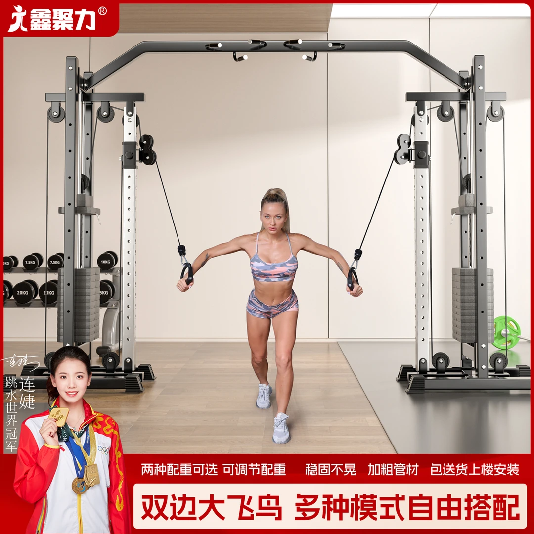 大飞鸟龙门架健身家用多功能商用综合训练器引体深蹲卧推组合器材