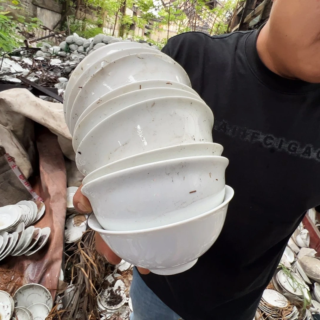 瓷片景德镇陶瓷5寸米饭碗10只