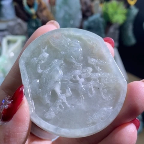 【闪购商品】颈饰未镶嵌翡翠喜上