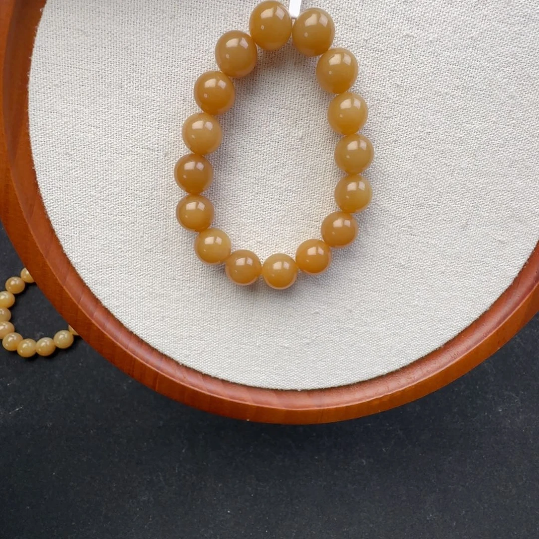 一****和田玉未镶嵌手链卡12新疆且末黄金糖，113