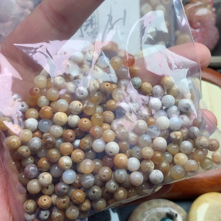 硅化珊瑚（珊瑚玉）颈饰未镶嵌小****?