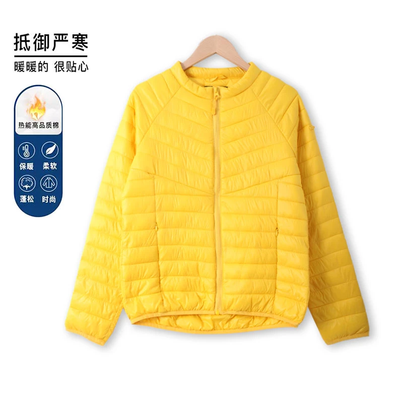 换季浮力女士立领绗缝无帽棉服休闲外套防风保暖00255舒适时尚