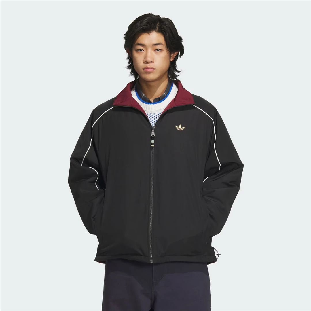 ADIDAS阿迪达斯蛇年新年款双面穿立领运动男子宽松棉服KA0821