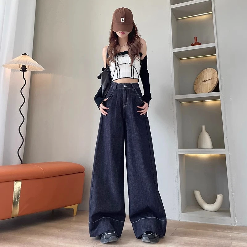 C301-C400时尚百搭气质春夏秋冬款显瘦洋气慵懒风休闲裤阔腿裤