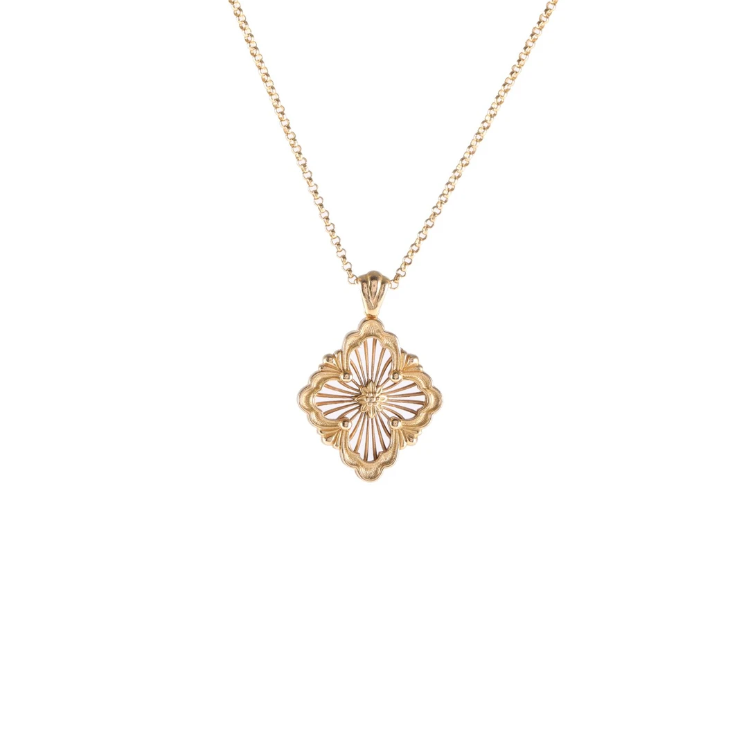 95新 BUCCELLATI/布契拉提 小花柳 黄金 BUCCELLATI镂空 项链