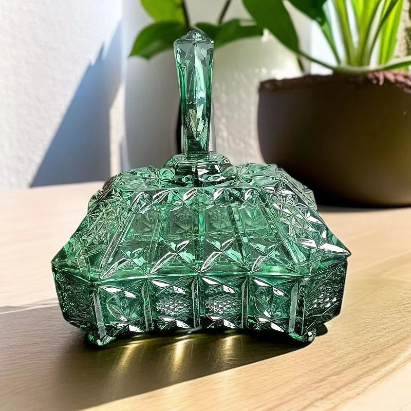 绿色高档客厅绿色收纳摆件储物装饰糖果罐