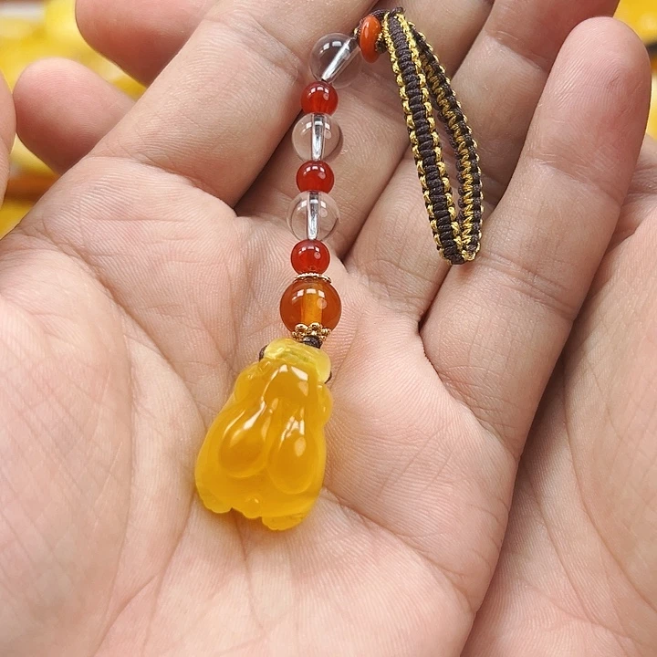 蜜蜡未镶嵌珠宝奇石蜜蜡吊坠，福利