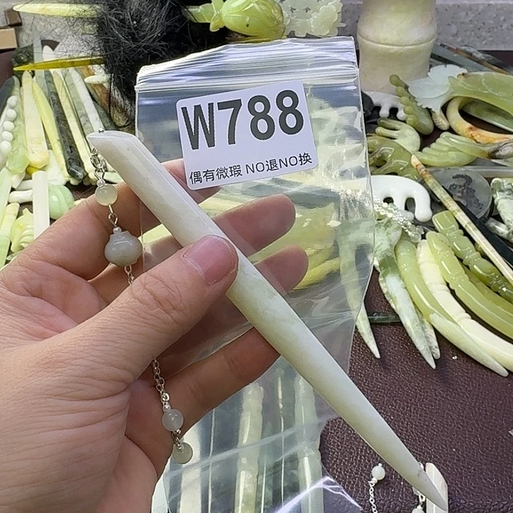 蛇纹石玉合金发饰糖*?