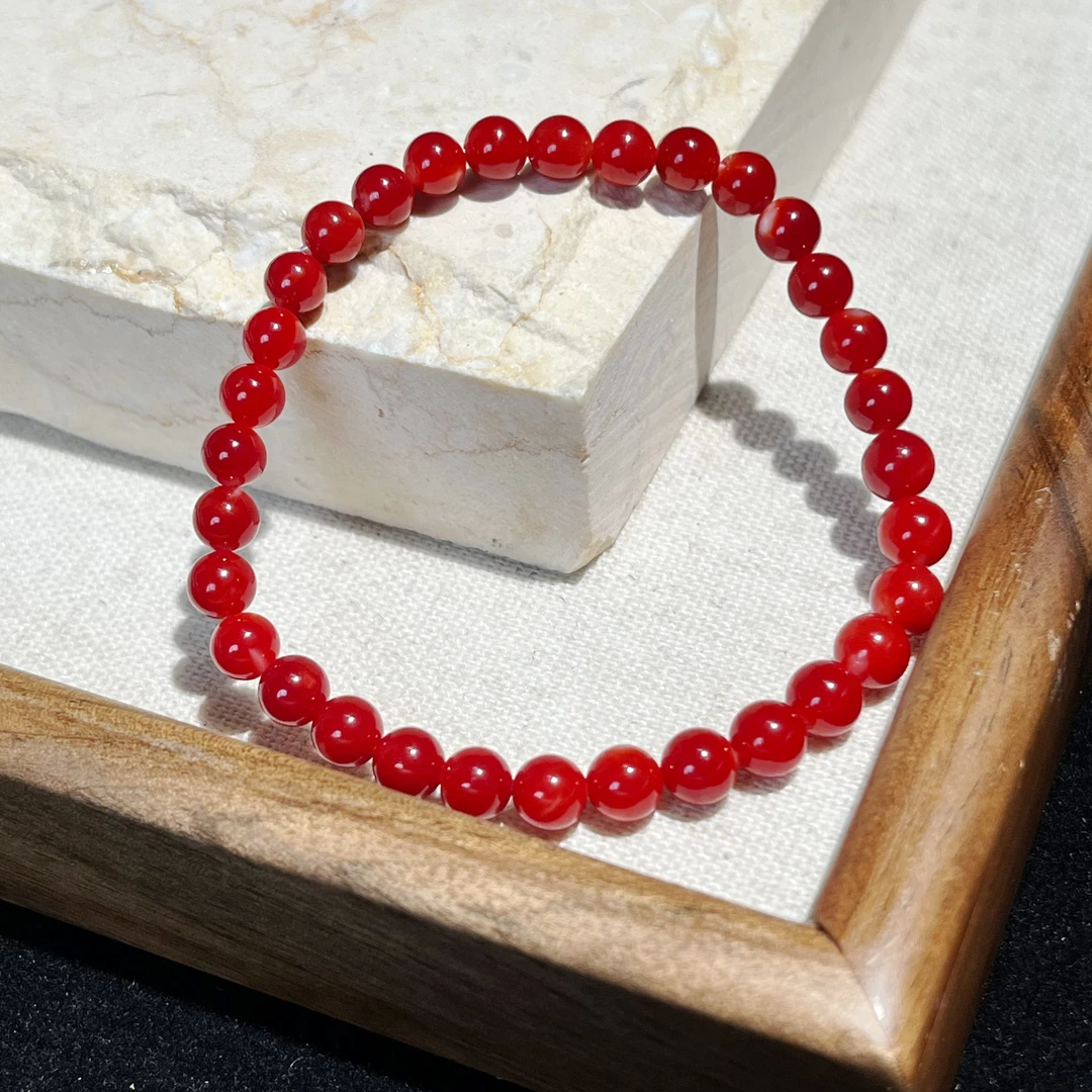 天然阿卡珊瑚手串约6.0mm-227007