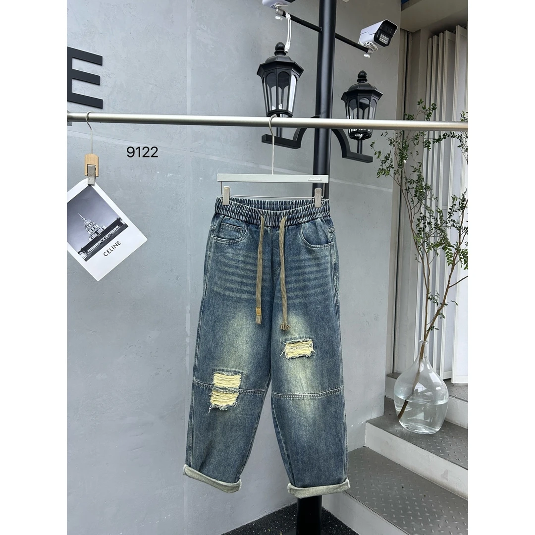 大占推荐 9122-1 潮牌休闲时尚春夏牛仔休闲裤