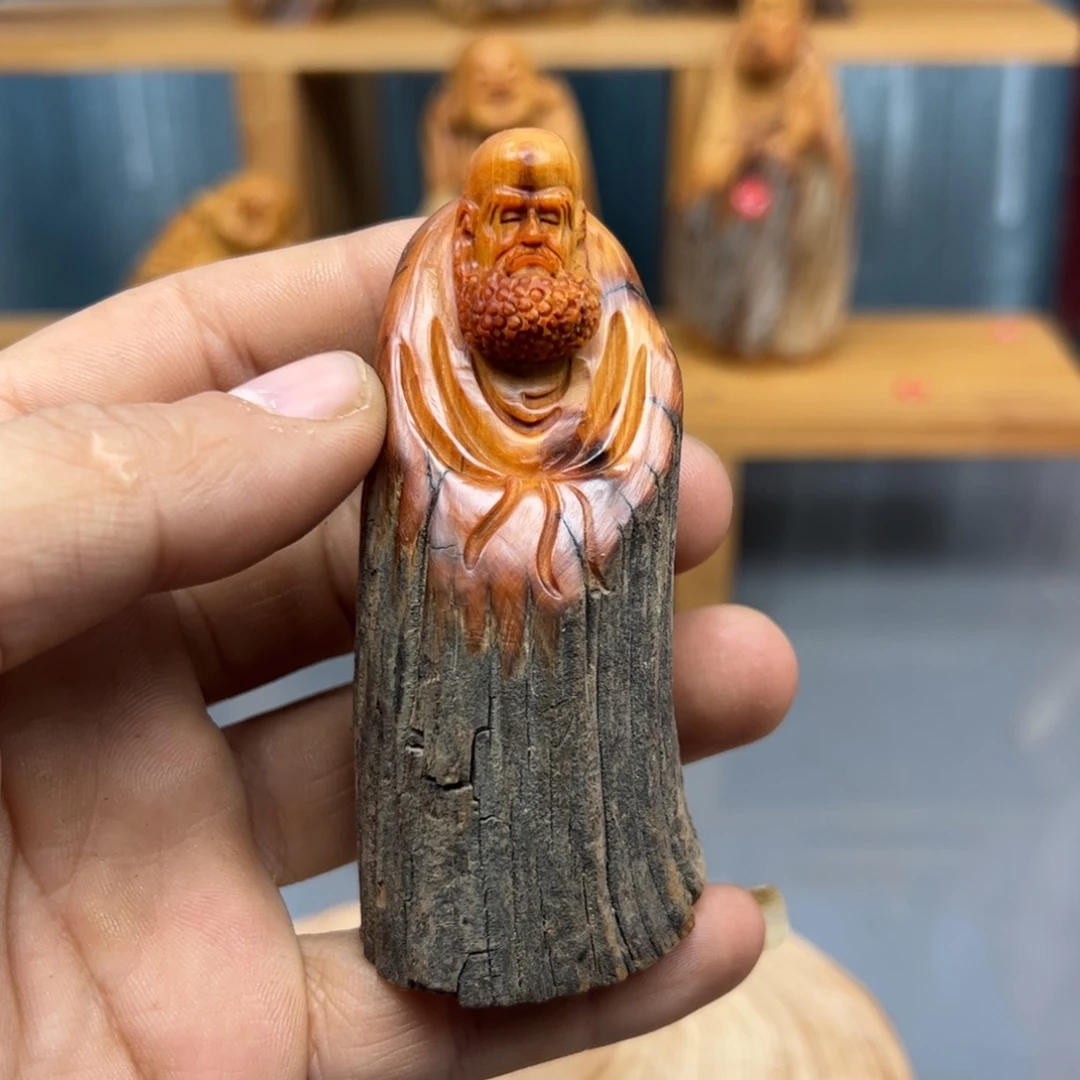 周***木崖柏木摆件手把件