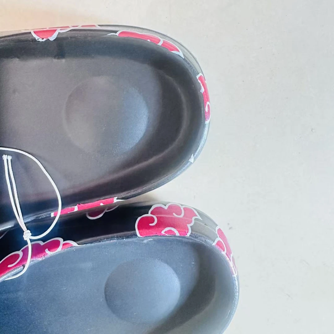 男生黑色祥云凉拖鞋