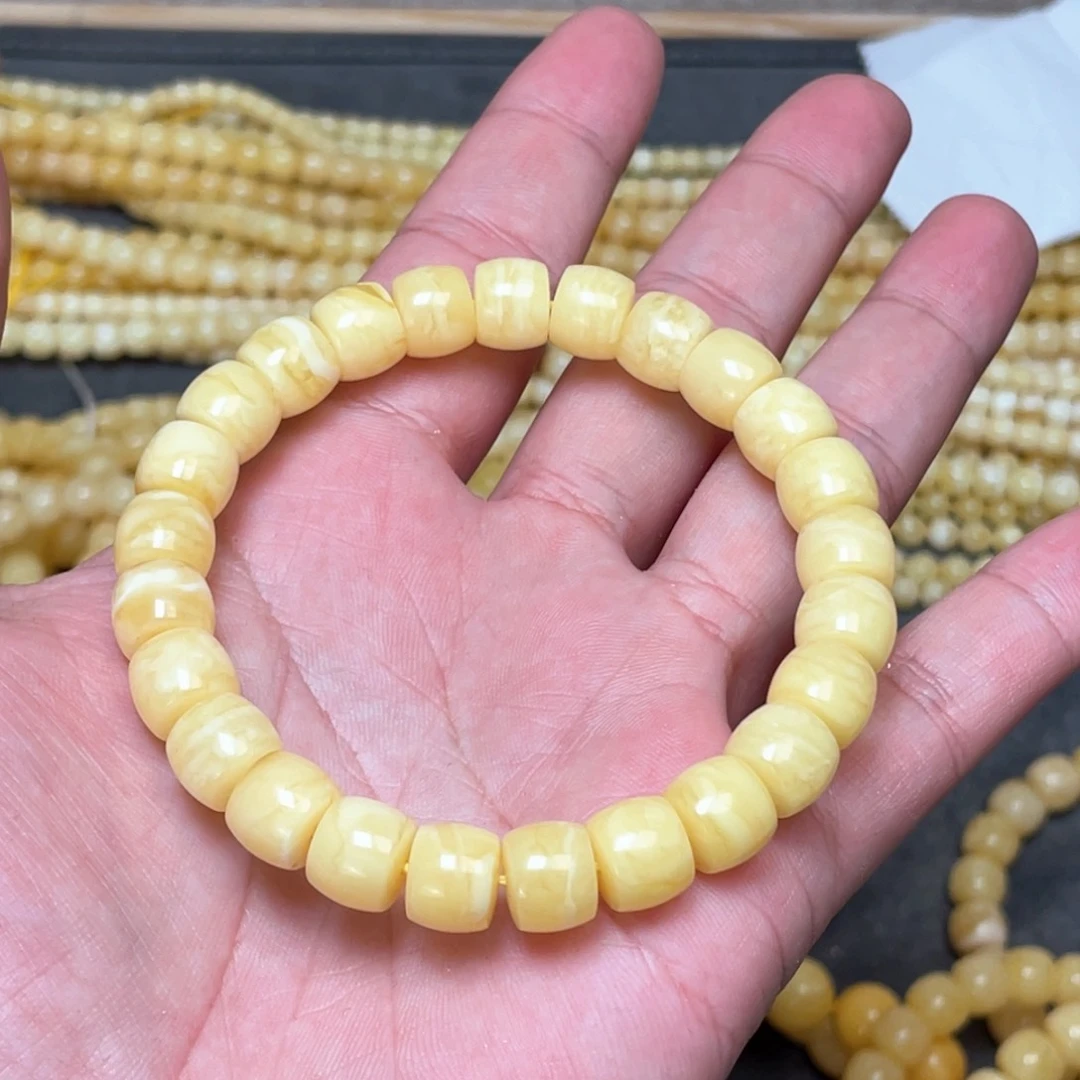 蜜蜡裸石未镶嵌蜜蜡手串10mm