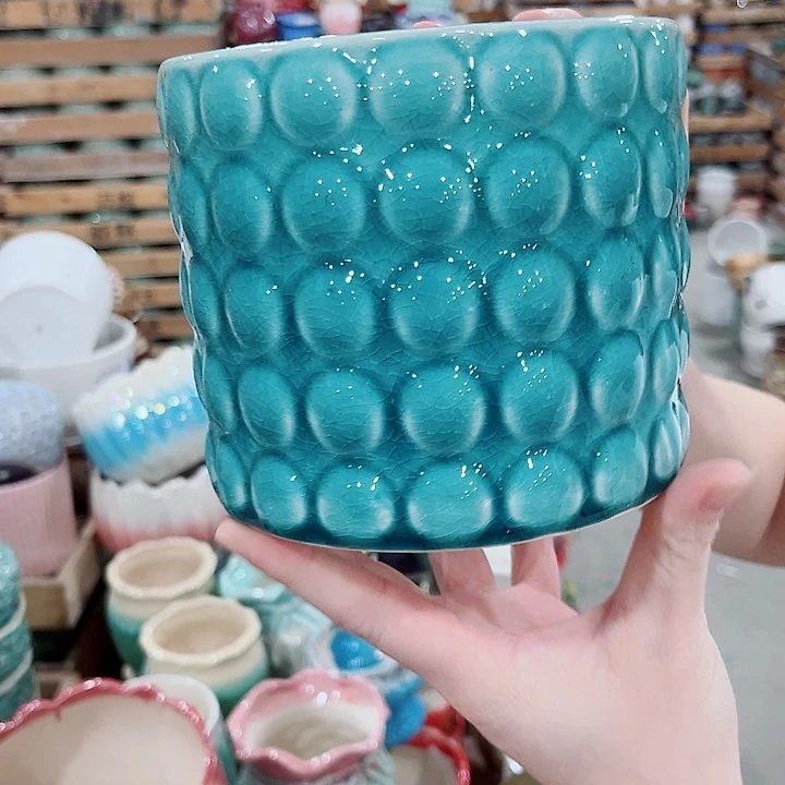 有孔.凑单10元陶瓷花盆发货！