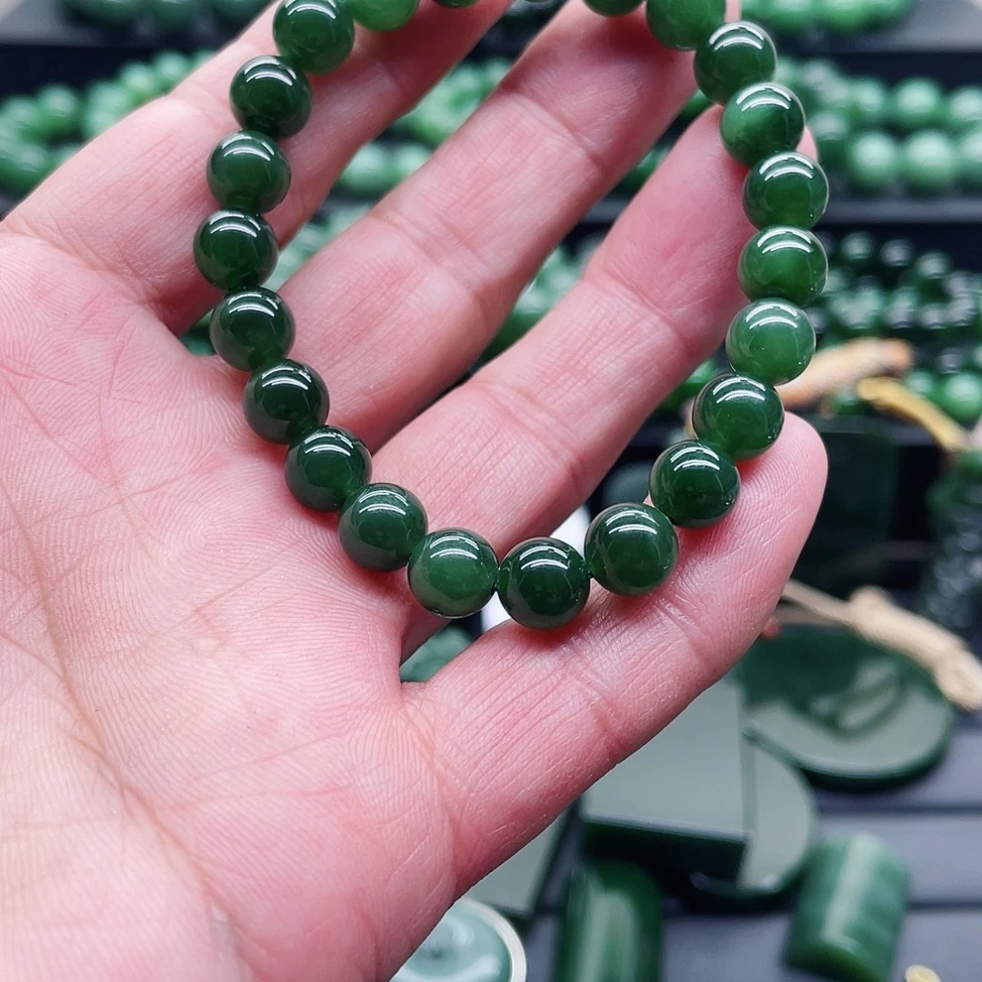 ⁶****和田玉（碧玉）未镶嵌手链