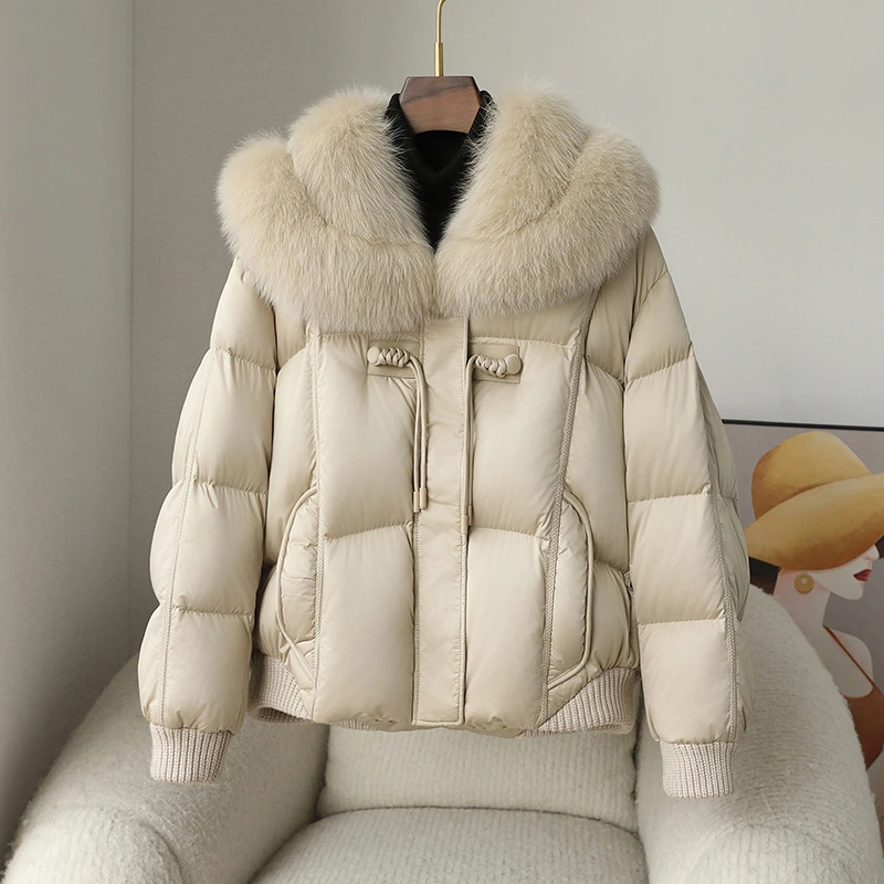 欧货国风盘扣外套棉衣棉袄大毛领冬装2025新款棉服秋冬季女装大衣