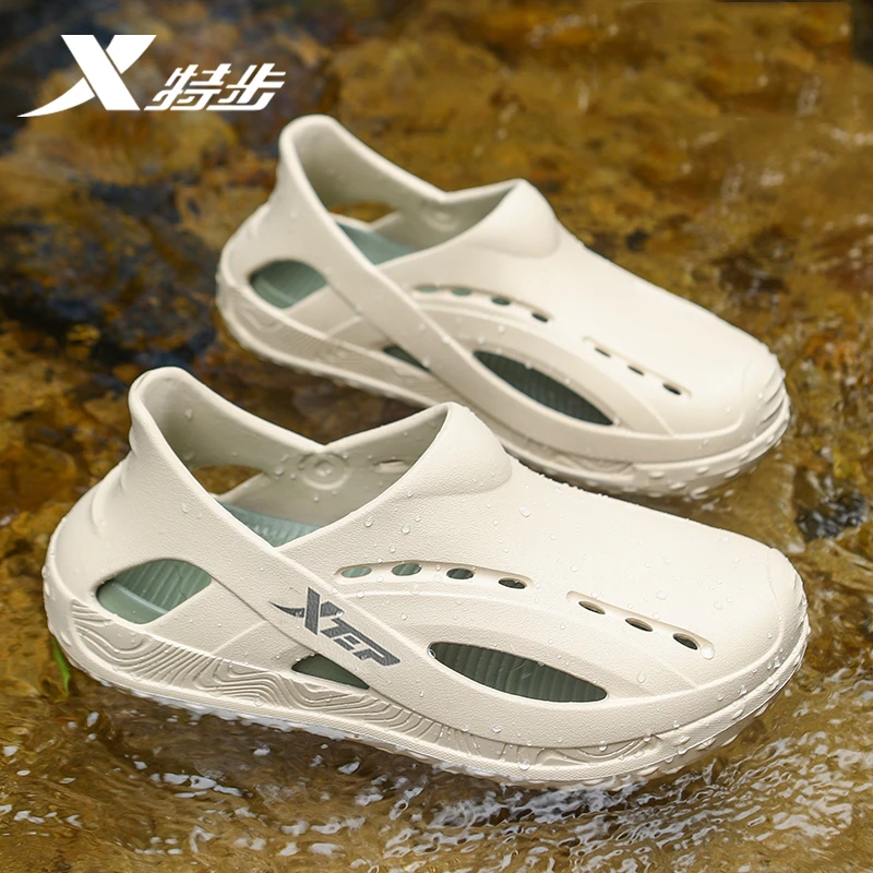 特步探野行者丨涉水户外包头拖鞋男夏季软底防滑凉拖运动沙滩凉鞋