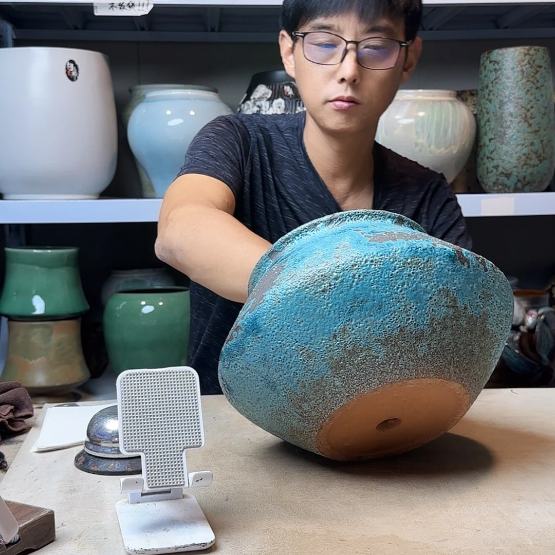 紫砂花盆尺寸19@17