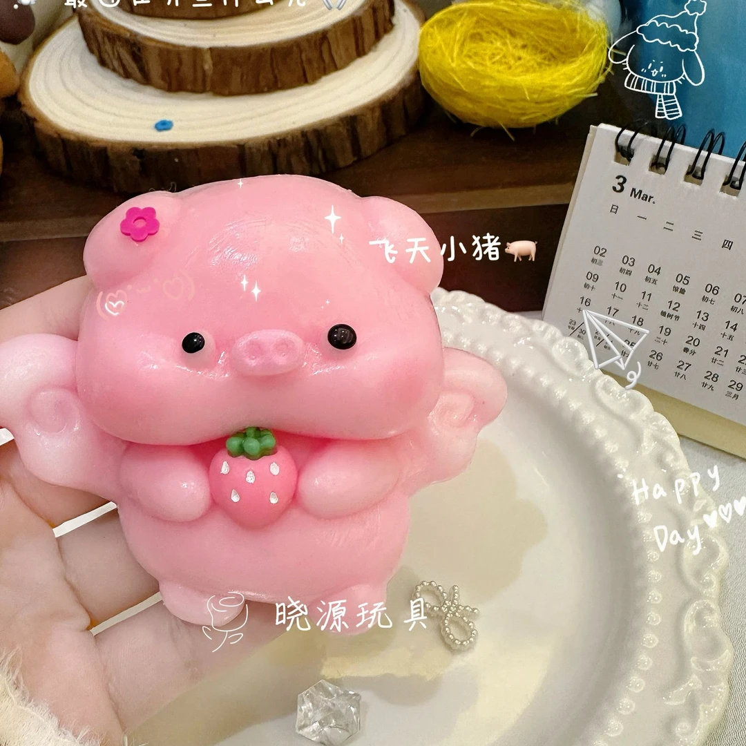 天使猪捏捏乐烂泥手感解压玩具慢回弹发泄减压神器