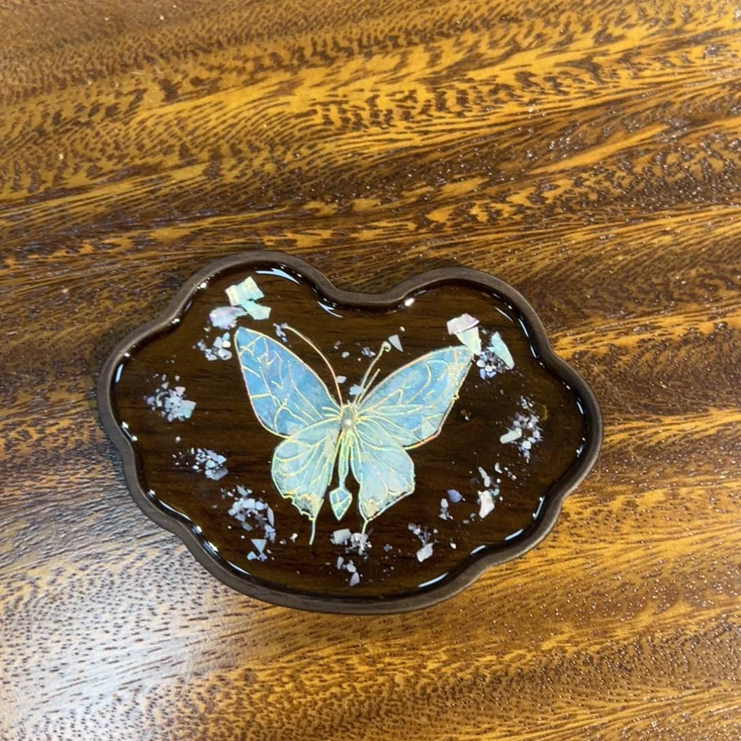 摆件蝴蝶杯垫螺钿