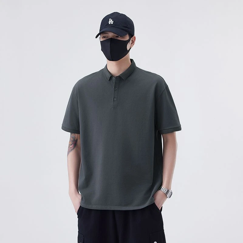2025春夏新款短袖T恤翻领POLO衫2025夏季潮流高级感小众炸街嘻哈