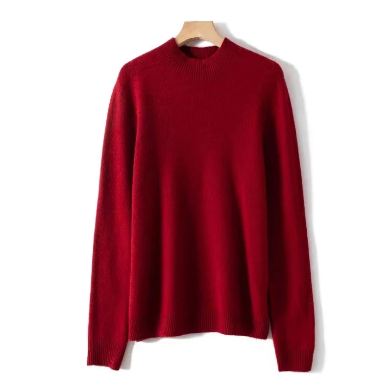 秋冬季新款百搭高级感半高领针织衫 H2094