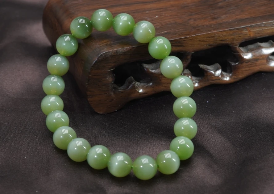 和田玉碧玉手串8.5+ W021106