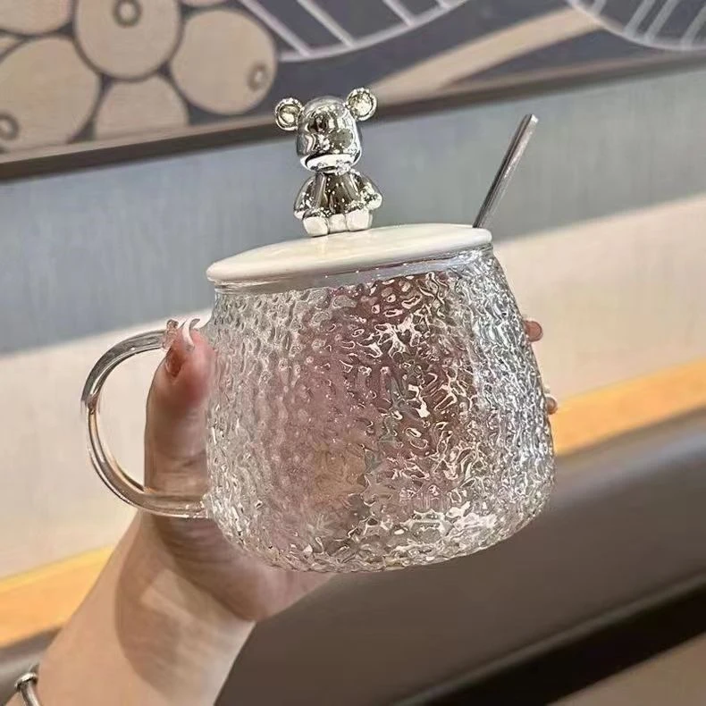 小熊杯一个包邮到家网红ins可爱风带盖子带勺子