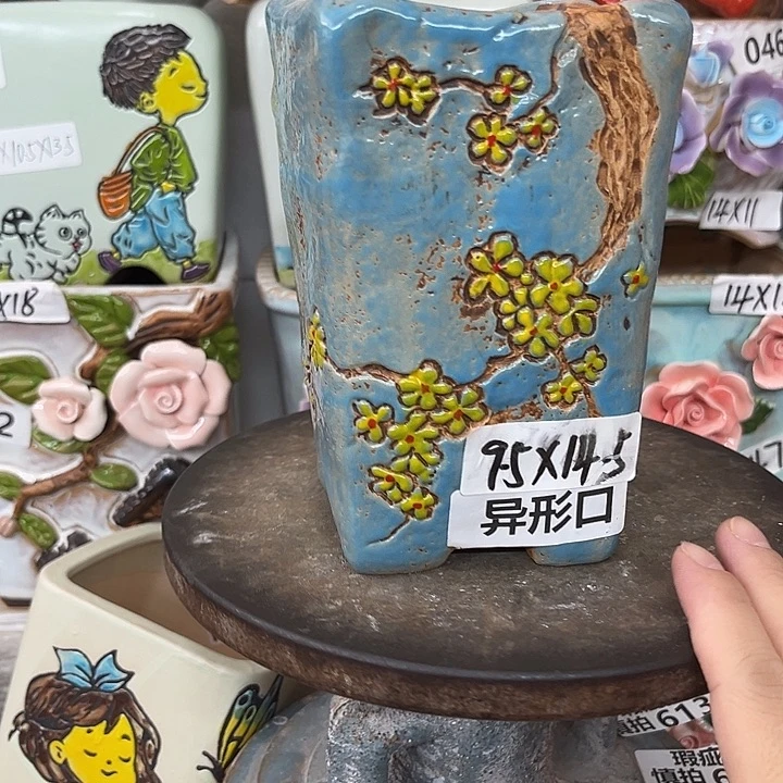紫砂花盆粗陶材质多肉花盆