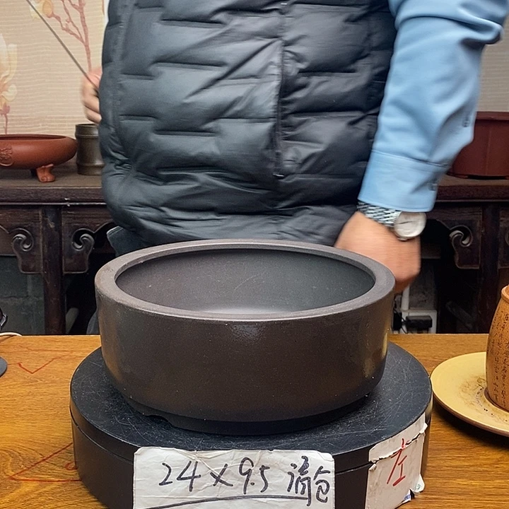 紫砂花盆货号一只BB83