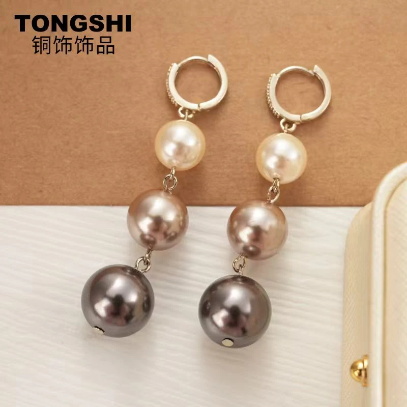 铜合金耳饰 原创设计女耳环耳饰百搭镶嵌手工饰品素款耳坠耳扣