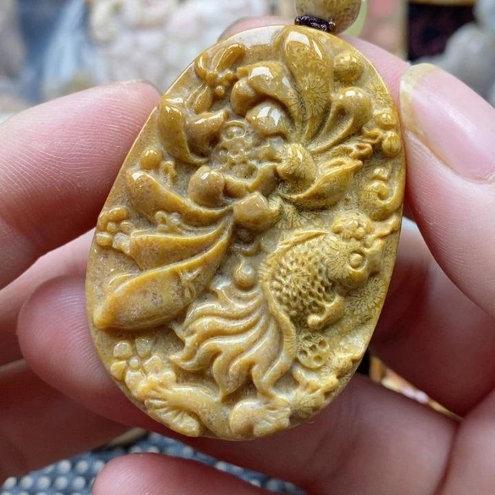 硅化珊瑚（珊瑚玉）颈饰未镶嵌