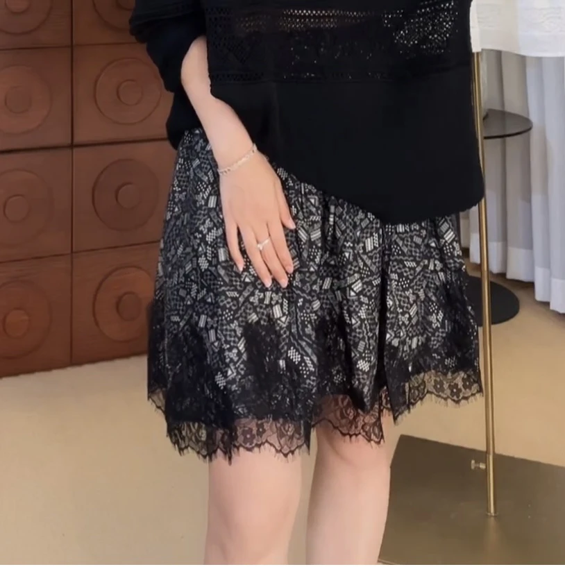 “吉娅达”裙子2025新款静奢防走光精致半身裙58036