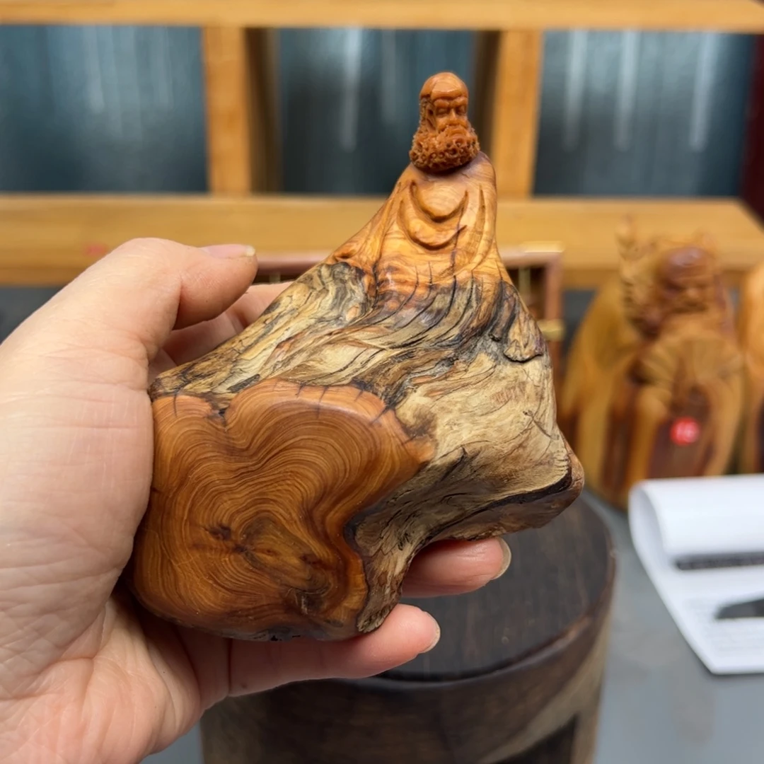 汤***傲柏木崖柏木摆件手把件，