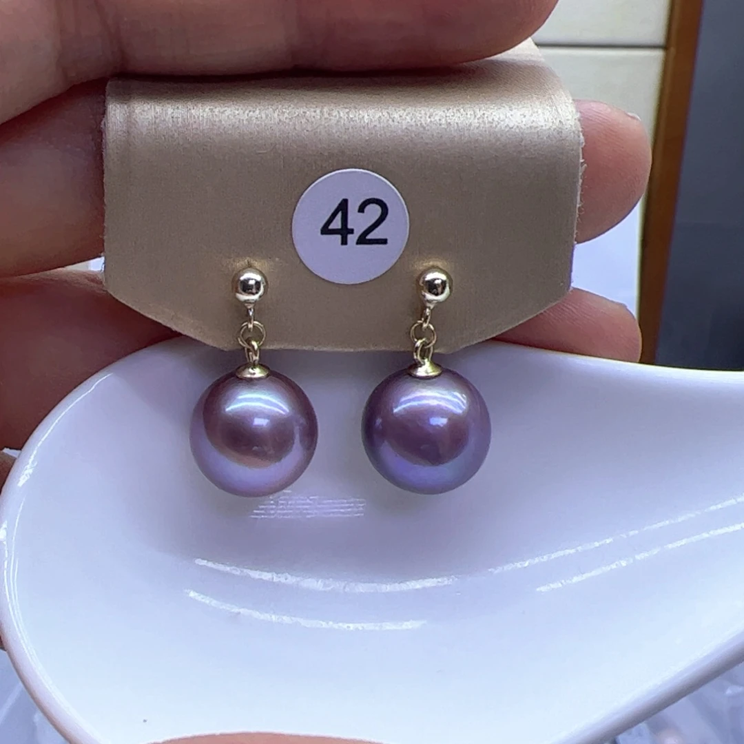 淡水珍珠耳饰银S925镶嵌