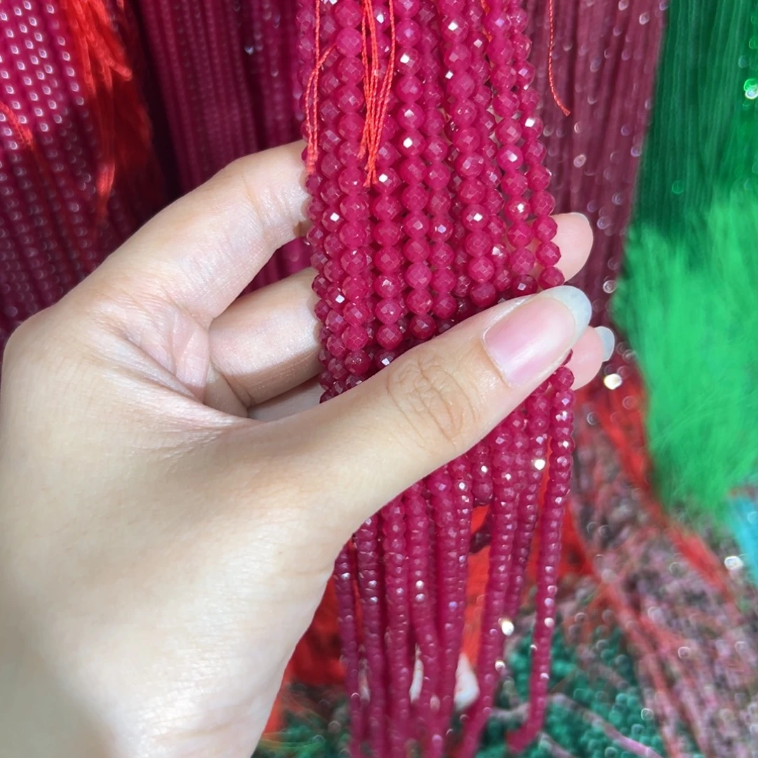 未镶嵌珠宝半成品紫晶红宝卡4一条